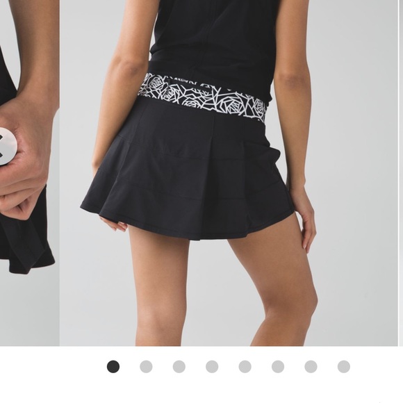 lululemon athletica Dresses & Skirts - Lululemon Pace Rival Skirt Black Posey 10 Tall EUC